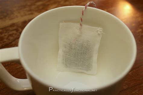 Homemade Tea Bags And Mug Cozy - Practically Functional