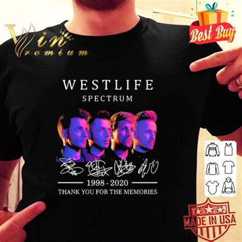 Westlife Spectrum Albums 1998-2020 Signatures shirt, hoodie, sweater, longsleeve t-shirt