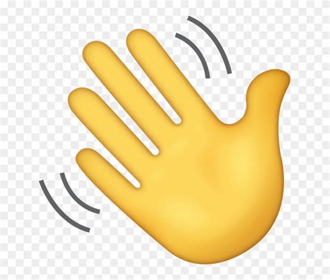 Waving Hand Sign Iphone Emoji Jpg - Waving Hand Emoji Png - Free Transparent PNG Clipart Images ...