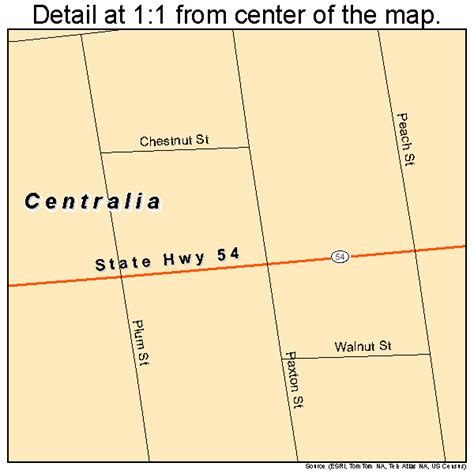 Centralia Pennsylvania Street Map 4212312