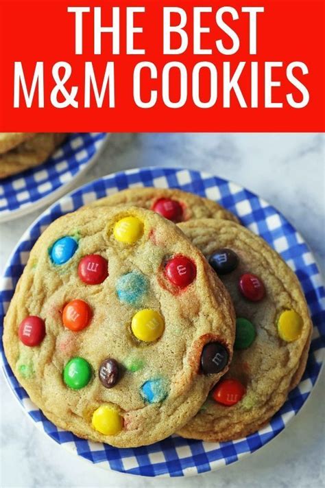 Soft and Chewy M & M Cookies. The best M & M cookie recipe. How to make ...