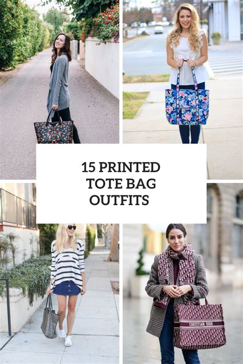 15 Cool Outfits With Printed Tote Bags - Styleoholic