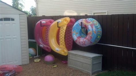 Pin by Michelle Boyes on Crafty | Pool float storage, Pool toy storage, Pool storage