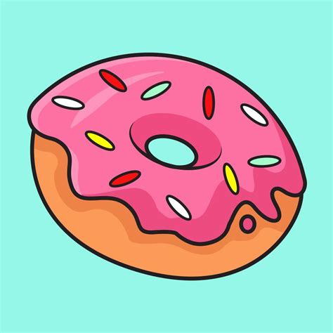 cute cartoon donut vector illustration 6303837 Vector Art at Vecteezy