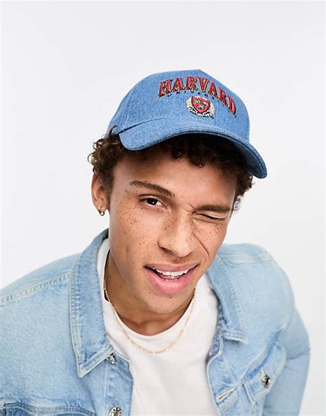 Boardmans Harvard University cap in denim | ASOS