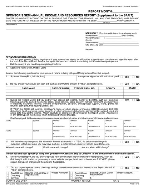 Sar 7 Form Printable - Printable Forms Free Online