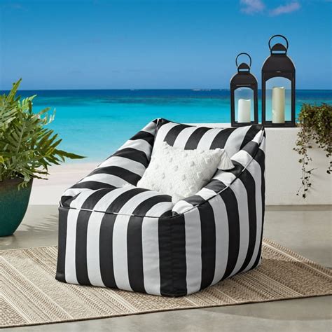 Better Homes & Gardens Outdoor Bean Bag Chair, Striped - Walmart.com ...