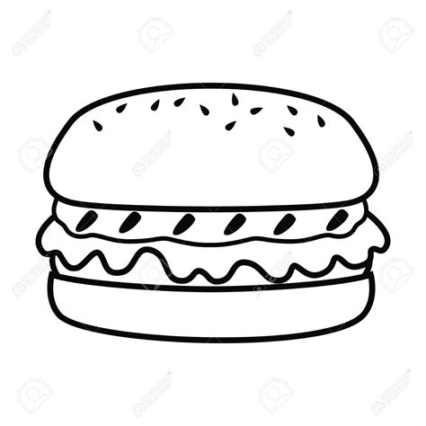 Burger Drawing | Free download on ClipArtMag