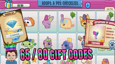 Animal Jam Adopt-A-Pet - 65 & 80 Game Codes Entered! - YouTube