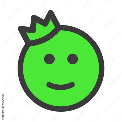 Prince or king emoticon, emoji isolated on white background, happy ...