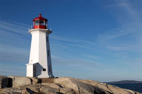 Peggy’s Point Lighthouse at Peggy’s Cove near Halifax, the most photographed landmark on the ...