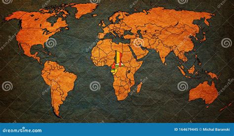 Central African CFA Franc Territory on World Map Stock Illustration - Illustration of ...