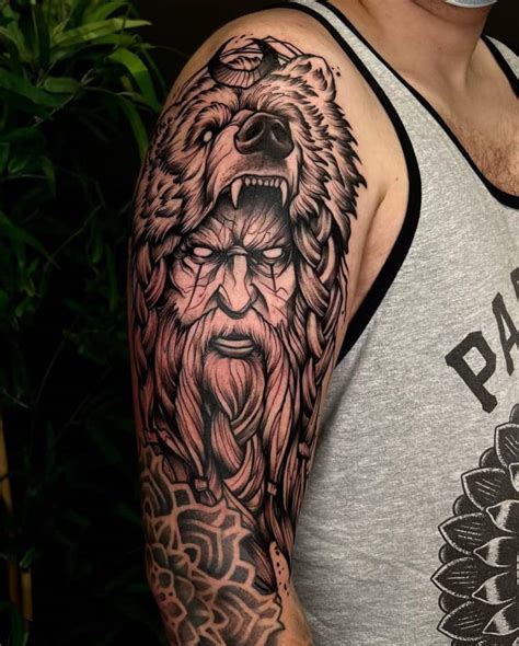 Berserker Viking Tattoo by @denny_mur_tattoo - Tattoogrid.net