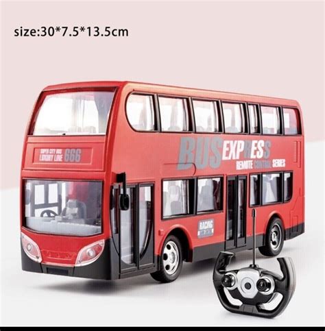 Toysrex London BUS remote Control Double Decker with Lights Transport ...