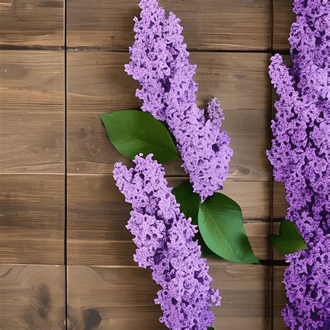 Reclaimed Wood Planks Backdrop with Lilacs · Creative Fabrica
