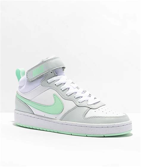 Nike SB Kids Court Borough Platinum White & Mint Shoes