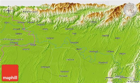 Physical 3D Map of Silchar