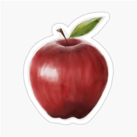 "Red Apple" Sticker by Simplybrushed | Redbubble