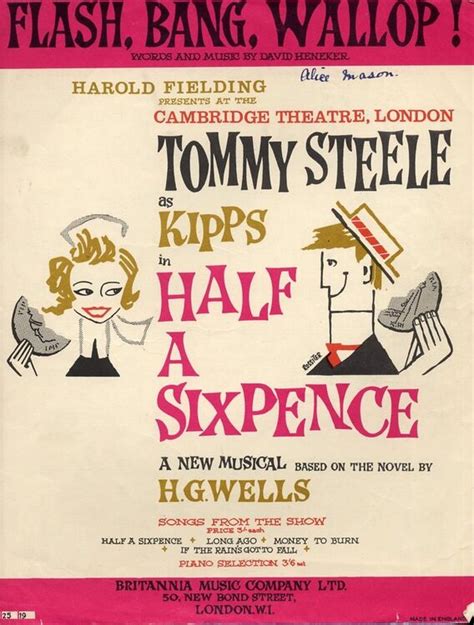 Flash Bang Wallop - From "Half a Sixpence" - Featuring Tommy Steele only £10.00