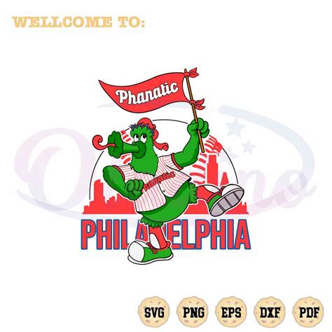 Philadelphia Baseball SVG Philadelphia Phillies Mascot Cricut For Files