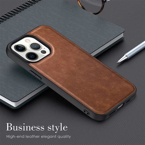 iPhone 13 Pro Max Premium Leather Case with Soft Edges Shockproof Cove – elefcases