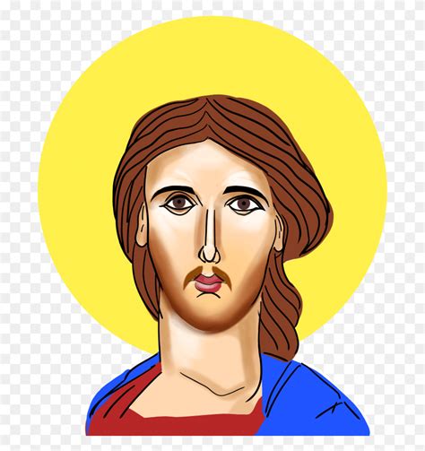 Jesus Icon From Sketch Using Graphics Tablet Illustration, Face, Person ...