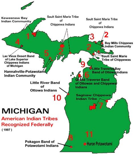 Indian Reservations In Michigan Map - Table Rock Lake Map