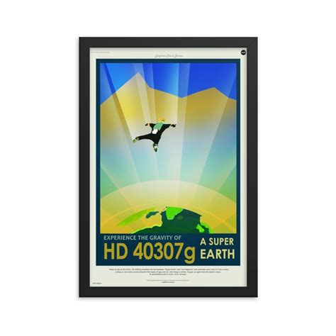 Exoplanet Travel Bureau 3 of 7 12 X18 Framed - Etsy | Super earth, Space travel posters, Nasa ...