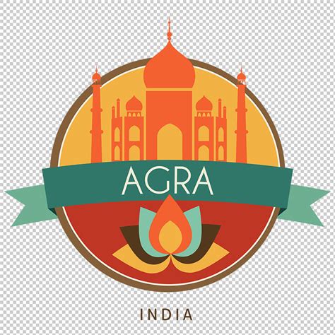 Agra City iconic elements vector eps png