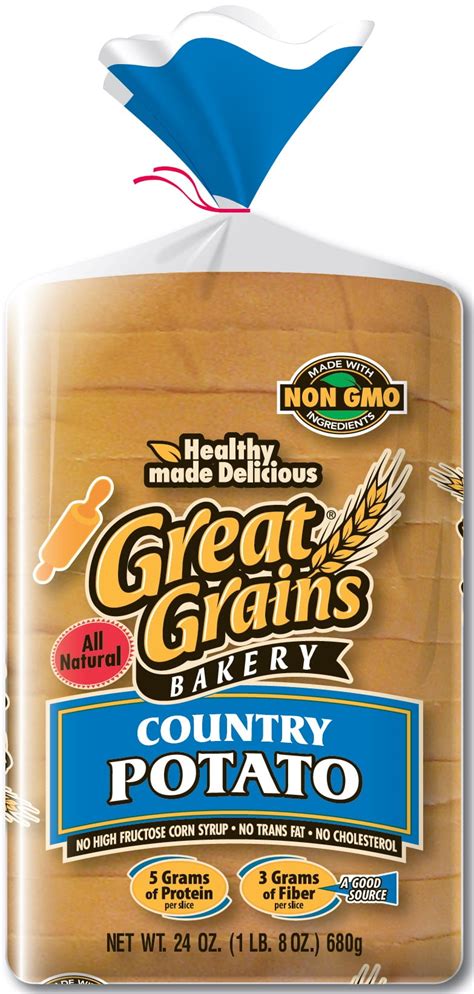 Great Grains Bakery, Country Potato Bread, 24 oz - Walmart.com - Walmart.com