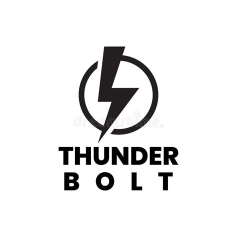 Black Lightning Bolt Logo Design Stock Vector - Illustration of icon ...