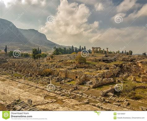 Corinth, Greece 15 August 2017. Ancient Corinth in Greece Visited by Tourists Editorial ...