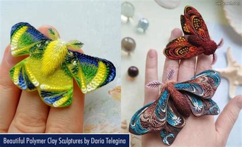 Daily Inspiration: Polymer clay sculptures of butterflies and moths by ...