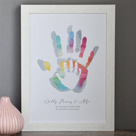 Personalised Hold My Hand Family Print Family Handprint Art Keepsake - Etsy | Baby fußabdruck ...