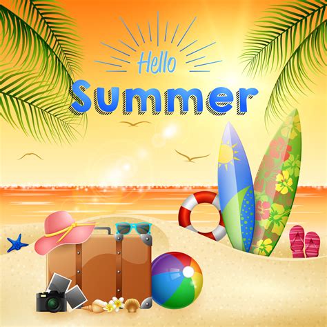 Summer beach background 11062371 Vector Art at Vecteezy