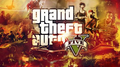 Logo GTA V en llamas Fondo de pantalla 2k Quad HD ID:3