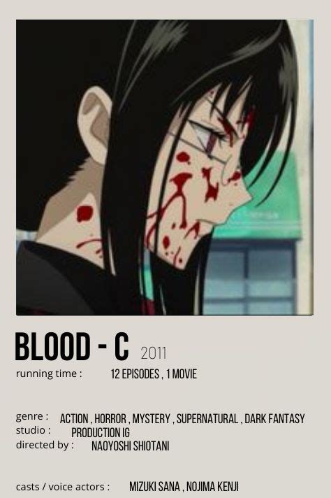 Blood - C Poster by Kokoa | Anime shows, Anime, Manga anime