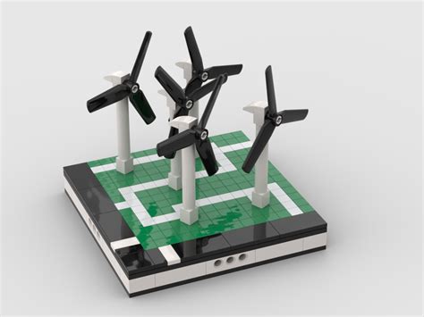 LEGO MOC Wind turbine farm for a Modular City by gabizon | Rebrickable ...