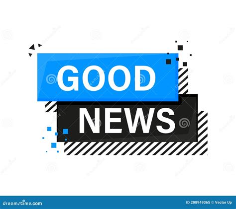 Good News Banner in Flat Style. Vector Illustration. Stock Vector ...