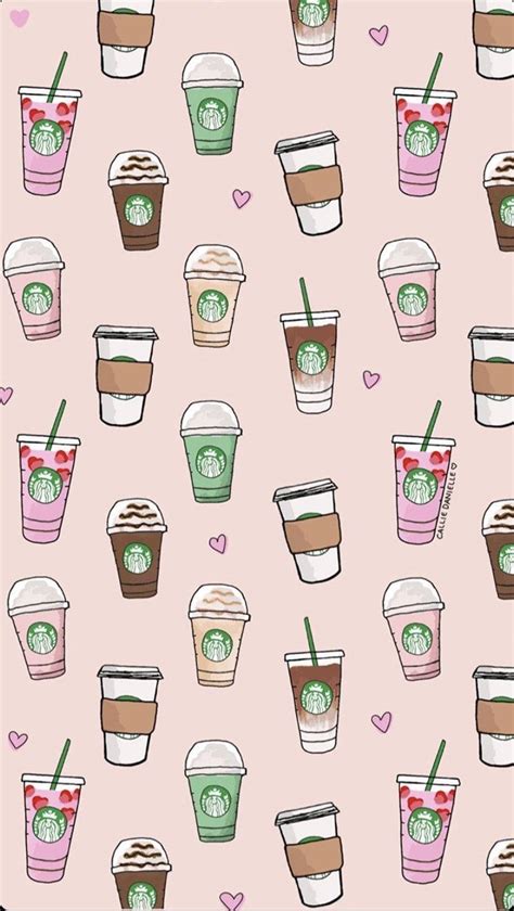 Download Pink Starbucks Pattern iPhone Wallpaper | Wallpapers.com