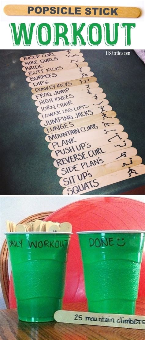 #4. The Popsicle Stick Workout -- This fun exercise idea makes everyday ...