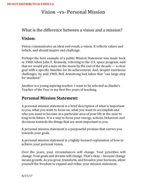 36+ Printable Mission Statement Templates For Business & Personal