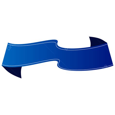 Blue Ribbon Banner Clipart Vector, Blank Blue Azul Transparent Png Banner Vector Illustration ...