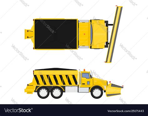 Cartoon snow plow Royalty Free Vector Image - VectorStock