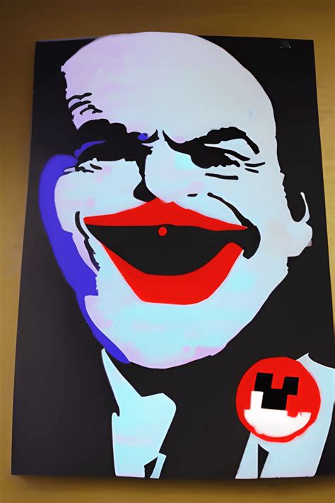 Joker Al Capone As a Space Invader Graffiti Stencil · Creative Fabrica