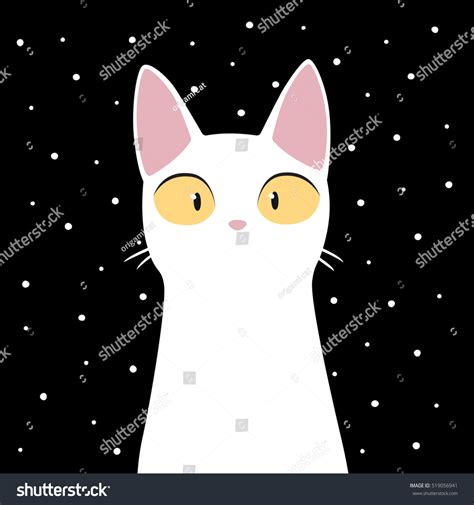 Funny White Cat Snowflakes Cute Hand Stock Vector (Royalty Free) 519056941 | Shutterstock