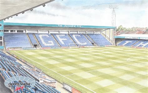 Gillingham Fc Priestfield Stadium Art Print By Sports Stadia Art