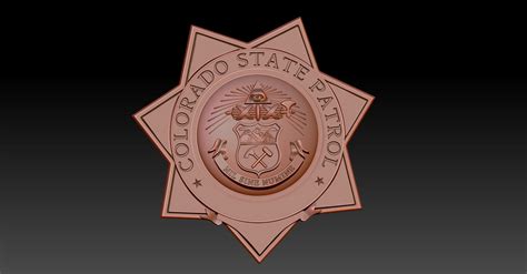 Colorado State Police Badge CNC Model .stl 3d Relief | Etsy