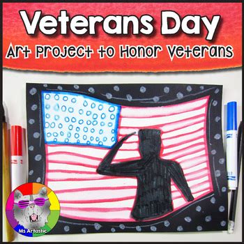 Veterans Day Art Lesson, Honoring Veterans Art Project by Ms Artastic