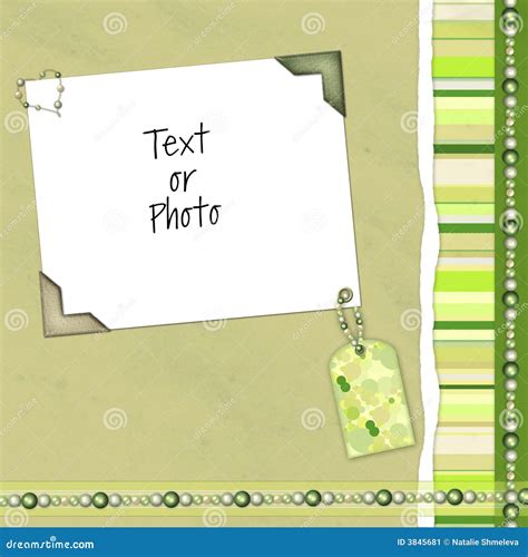 Green Scrapbook Layout Stock Image - Image: 3845681